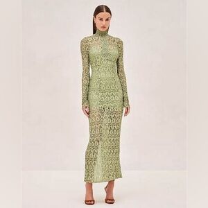 Alexis Tafari Green Lace Dress
